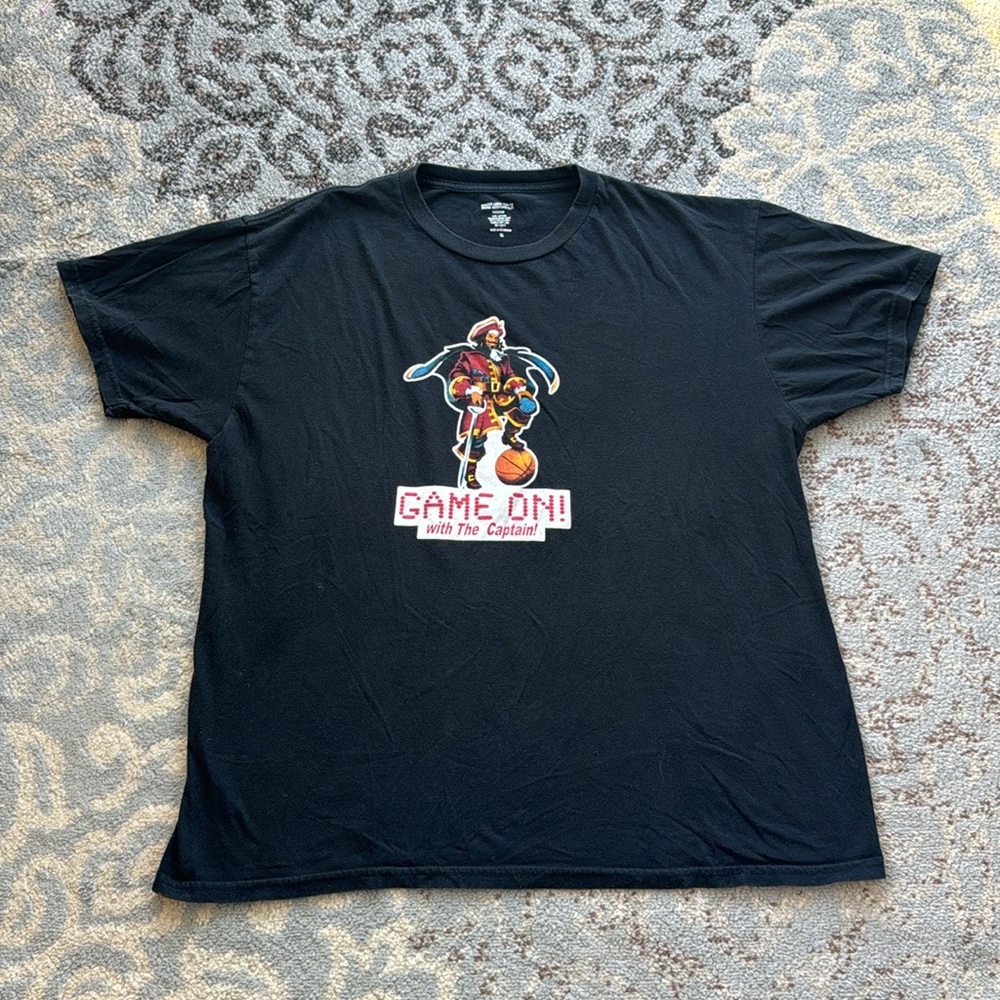 Captain Morgan Men’s Basketball Throwback Tee 2001 "Game On" Black XL